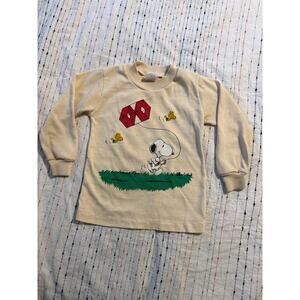 Vintage 1958 Snoopy Peanuts Long Sleeve Top Kids Size 4T